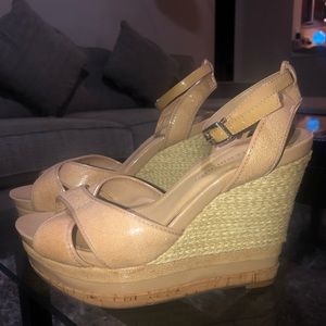 Nude Wedges Size 8